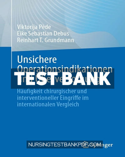 9783662704905-TEST-BANK Test Bank for Unsichere Operationsindikationen und Überversorgung by Pède