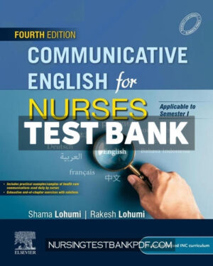 Test Bank for Communicative English for Nurses_4e E Book 4th Edition by Lohumi