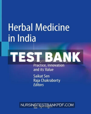 Test Bank for Herbal Medicine in India by Springer
