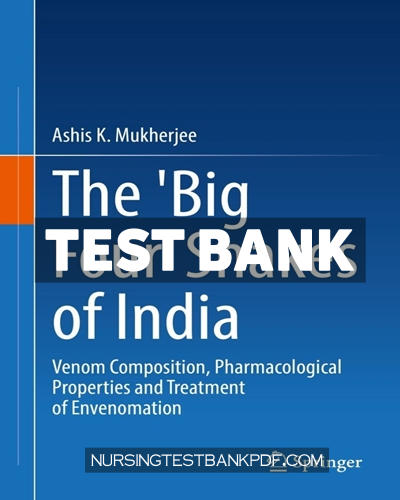 9789811628962-TEST-BANK Test Bank for The Big Four Snakes of India by Mukherjee