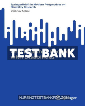 Test Bank for Oral Health in People with Disabilities by Sahni