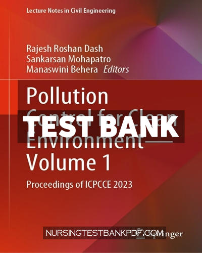 9789819778423-TEST-BANK Test Bank for Pollution Control for Clean Environment - Volume 1 by Springer