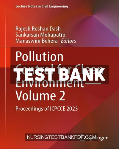 9789819778461-TEST-BANK Test Bank for Pollution Control for Clean Environment - Volume 2 by Springer