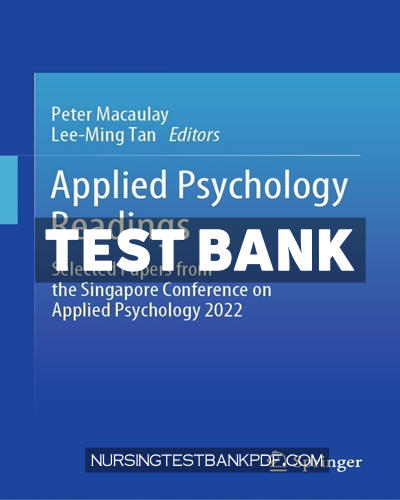 9789819926138-TEST-BANK Test Bank for Applied Psychology Readings by Springer