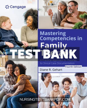 Test Bank for Mastering Competencies in Family Therapy - A Practical Approach to Theories and Clinical Case Documentation 4th Edition by Gehart