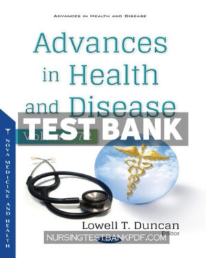 Test Bank for Advances in Health and Disease Volume 72 by Columbus