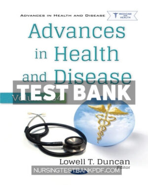 Test Bank for Advances in Health and Disease Volume 84 by Columbus