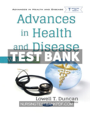Test Bank for Advances in Health and Disease Volume 85 by Columbus