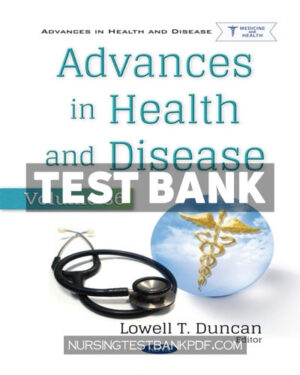 Test Bank for Advances in Health and Disease Volume 86 by Columbus